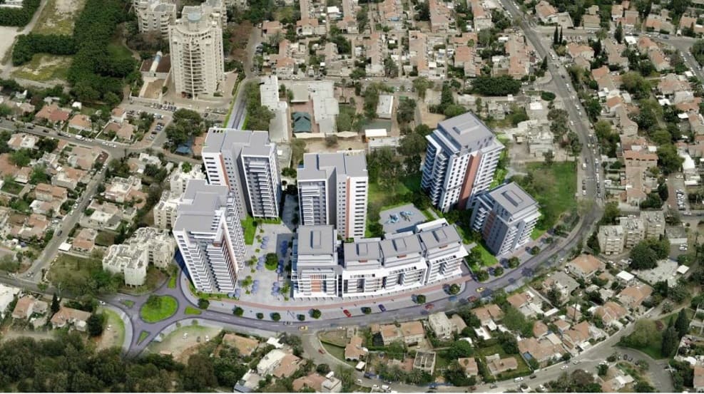 פרויקט פינוי בינוי של חברת מנרב - נווה ישראל הרצליה // הדמיה: בראז אדריכלים 