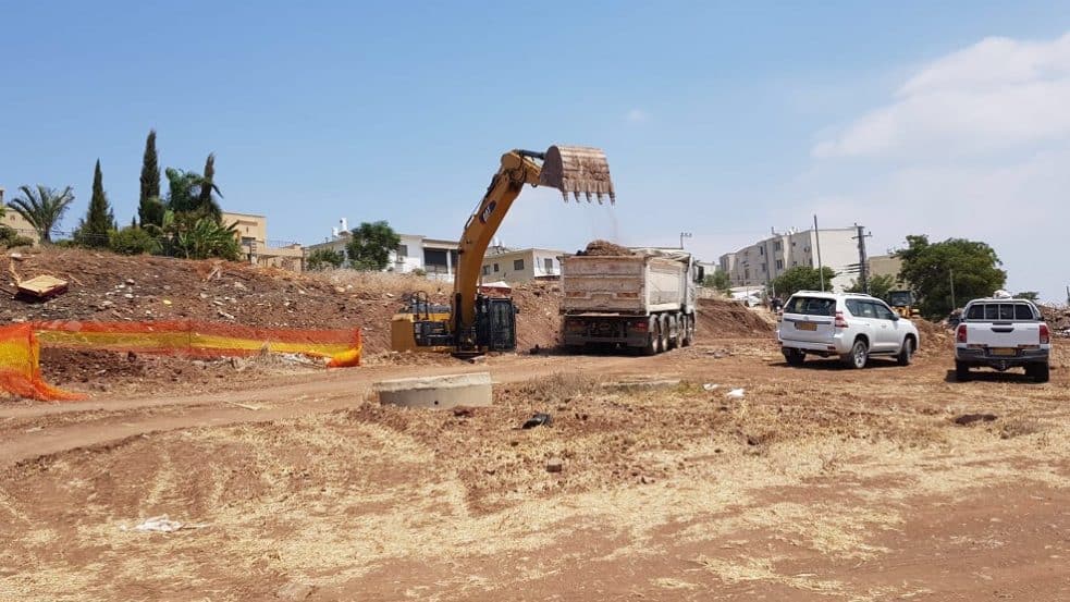 תחילת עבודות פיתוח // צילום באדיבות דוברות עיריית טבריה