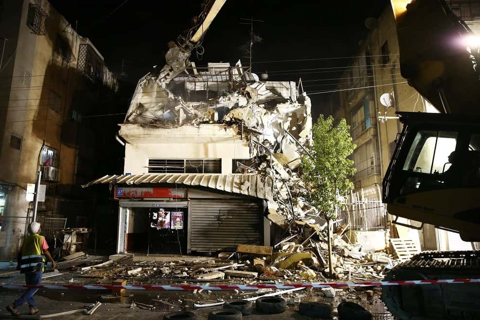 אלדר השקעות, הריסת הבניין ביסוד המעלה 27 // צילום: יונתן לוי