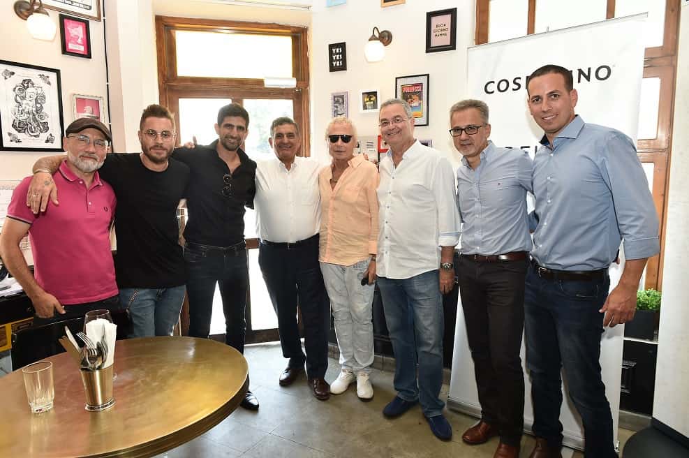 מימין: אדיר לוי, חינס נברו , שלום דוידוביץ, חנן פרי, ישראל שמוני, איתי שמעוני, טום אביב, תומר פרי // צילום: ולרי פרושקין