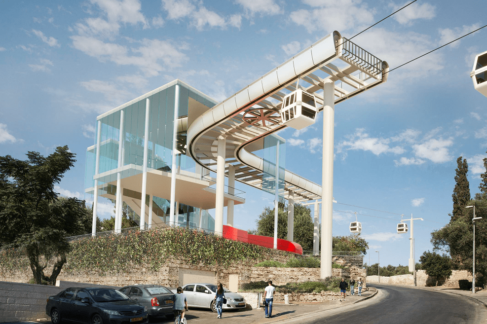 הדמיית תחנת הרכבל // באדיבות הרשות לפיתוח ירושלים
