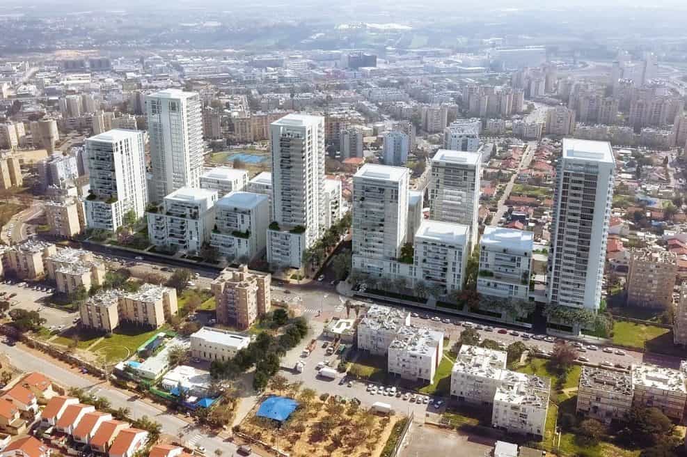 הדמייית הפרויקט בשכונת קריית נורדאו בנתניה // תכנון: אלונים גורביץ‘ אדריכלים | הדמיות: טוטם הדמיות