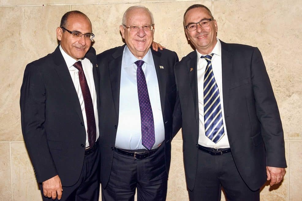 רוני בריק, רובי ריבלין ואילן גורדו // צילום: כפיר סיון