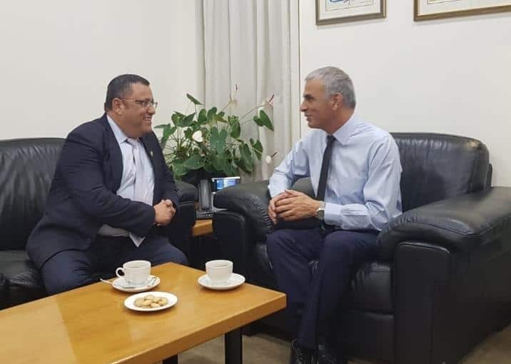 שר האוצר משה כחלון וראש עיריית ירושלים משה ליאון