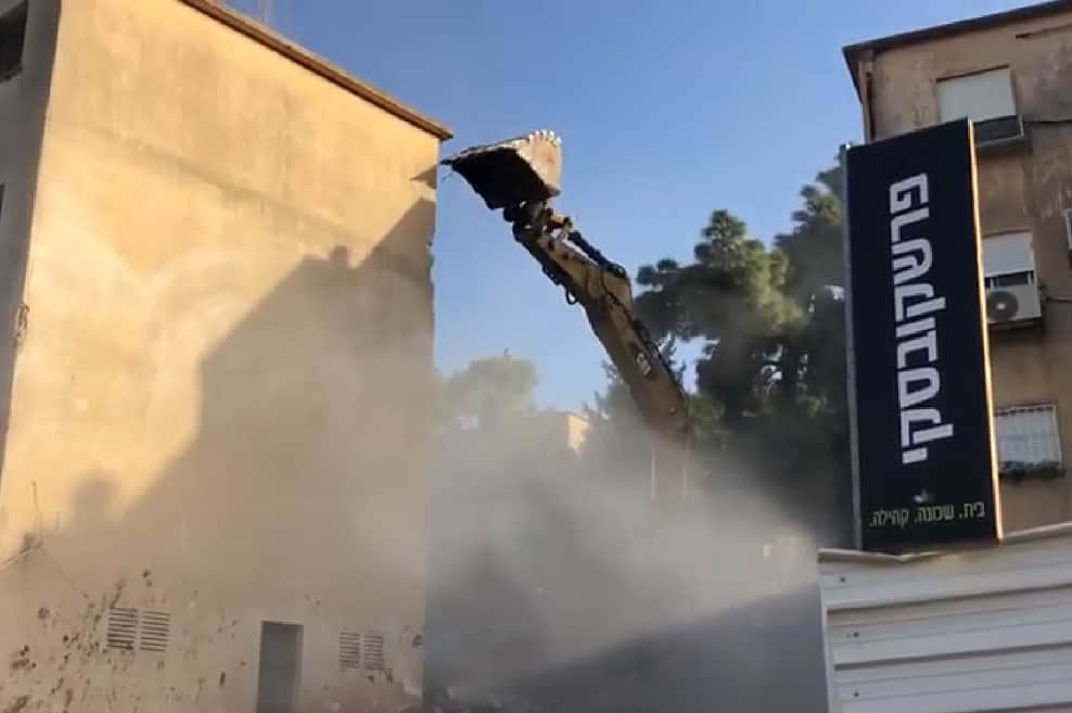 הריסת הבניין בנווה שאנן של פרשקובסקי // יחצ