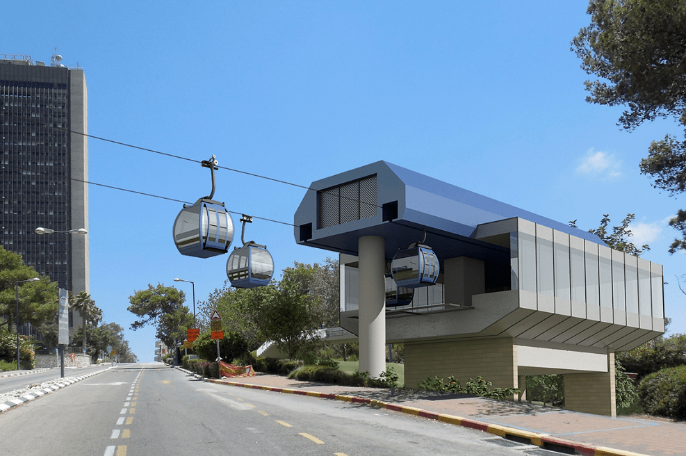 הדמיית הרכבלית // באדיבות דוברות משרד התחבורה