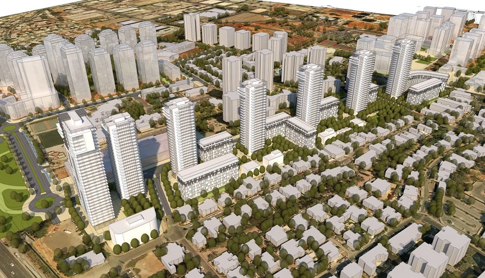 הדמיית הפרויקט בגבעת שמואל // פרחי - צפריר אדריכלים בע"מ