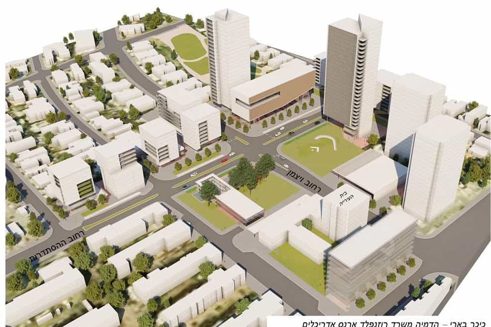 הדמיות תוכנית האב כיכר בארי בחולון // תכנון: רוזנפלד-ארנס אדריכלים