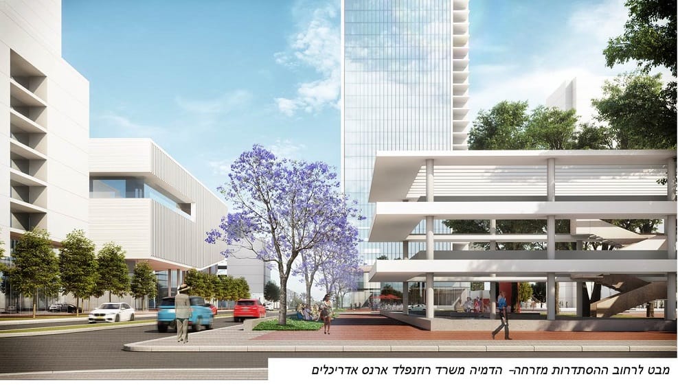הדמיות תוכנית האב כיכר בארי בחולון // תכנון: רוזנפלד-ארנס אדריכלים