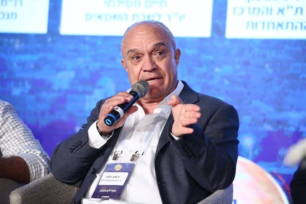 יהודה כתב יור ארגון הקבלנים מחוז תל אביב והמרכז וסגן נשיא התאחדות בוני הארץ בכנס מגדילים // צילום דרור סיתהכל