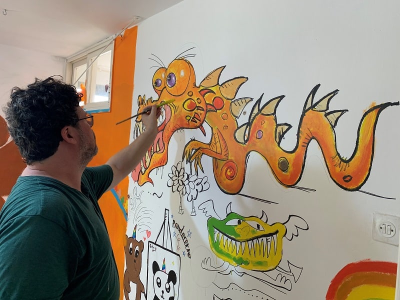 פופ אפ גרפיטי בפרויקט פינוי בינוי של חברת ינוב טרסה // צילום: עמית פוטוגנים