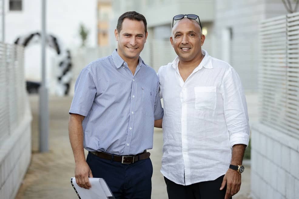 רמי צרפתי ורז קינסטליך ראש עיריית ראשלצ // שרית צרפתי