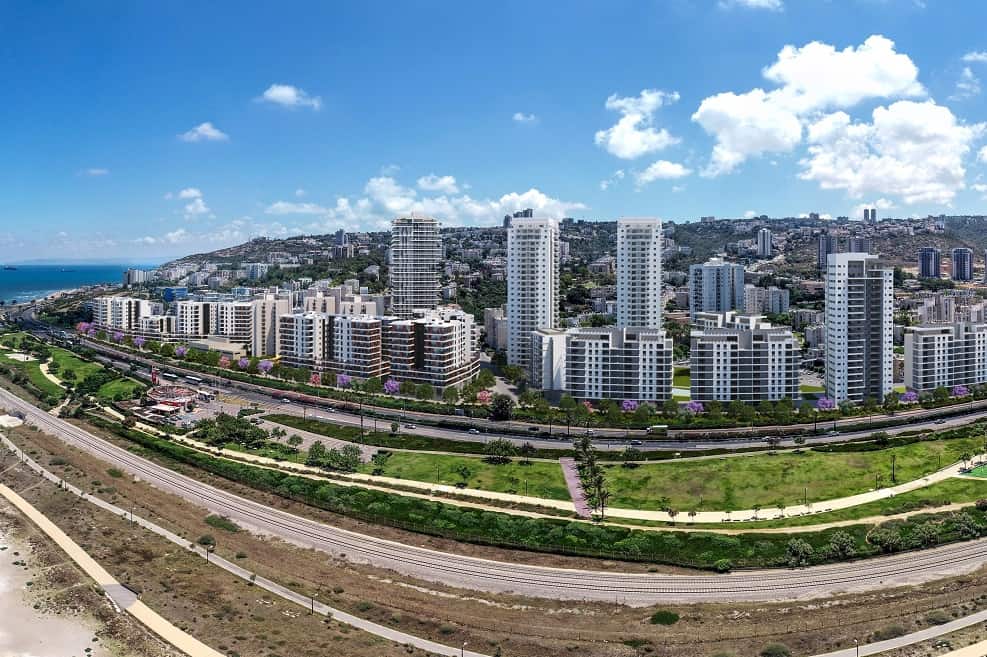 פרויקט התחדשות עירונית של חברת יוסי אברהמי ונקסט אורבן בחיפה // הדמייה: OLIN
