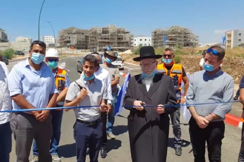 שר הבינוי והשיכון, הרב יעקב ליצמן בקריית שמונה // באדיבות: עיריית קריית שמונה