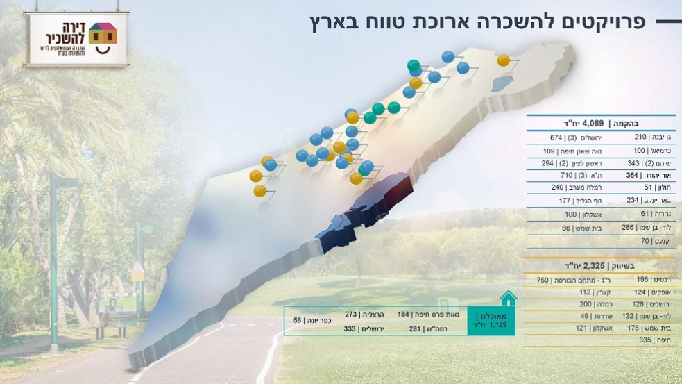 מפת פרויקטים // באדיבות דירה להשכיר