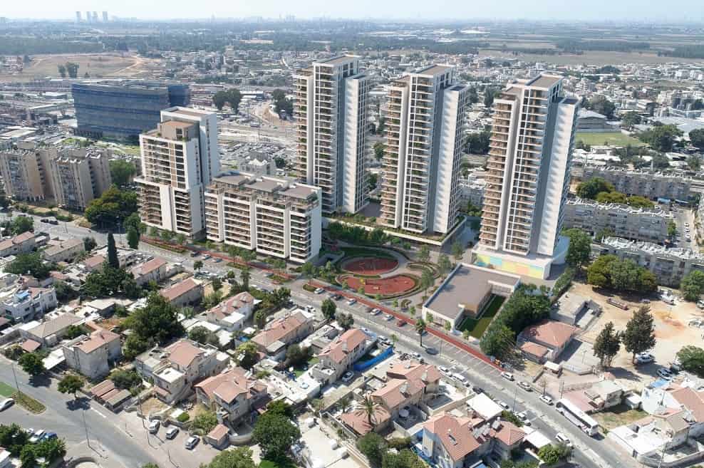 הדמיית פרויקט הפינוי בינוי בשכונת רסקו בלוד // באדיבות חברת רוטשטיין