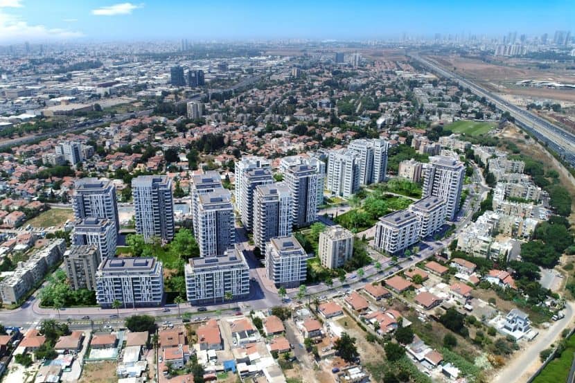 הדמיית הפרויקט של בוני התיכון באזור // AA studio