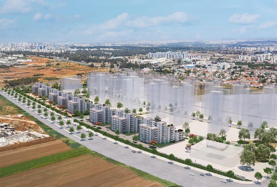 הדמיית פרויקט שכירות ארוכת טווח של בינוי ושיכון באור יהודה // טוטם הדמייה ואנימציה
