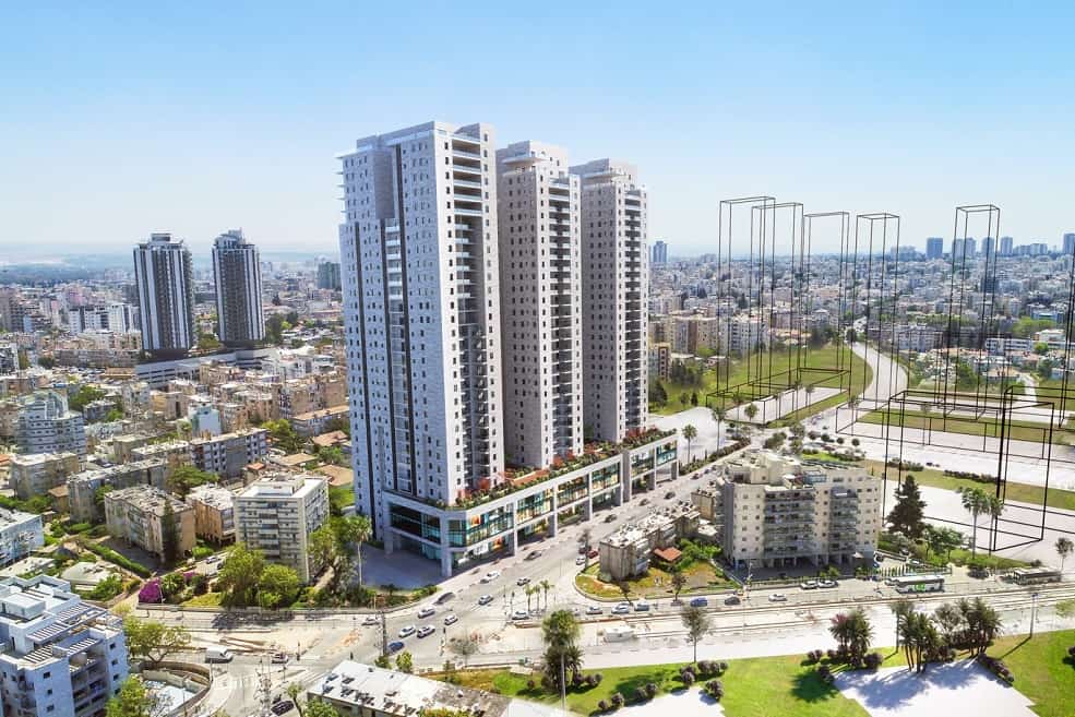 הדמיה מתחם קרול פתח תקוה // משרד צפור אדריכלים ומתכנני ערים