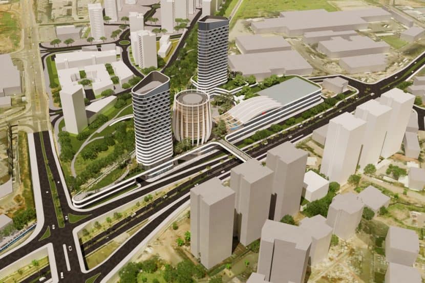 פרויקט עירוב שימושים של חצי חינם נדלן ברחובות // הדמיה: מילוסלבסקי אדריכלים
