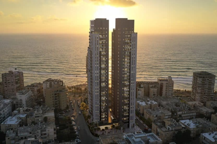 פרויקט התחדשות עירונית בבת ים של ICR // הדמיה: סטודיו ימית