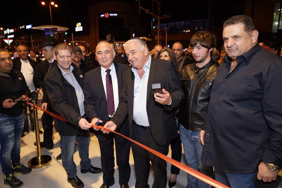 השקת מגדל החלוצים, מימין איציק תשובה, אברהם תשובה, אלי דלאל וארז טל // צילום: ArTamir