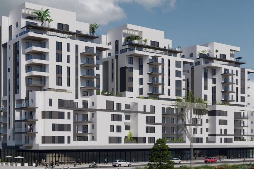 פרויקט אדרת בניר צבי של קבוצת רם אדרת, הדמיה BLK ARCHITECTS