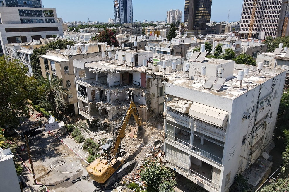 הריסת הבניינים בפרויקט // צילום: ינאי אלפסי