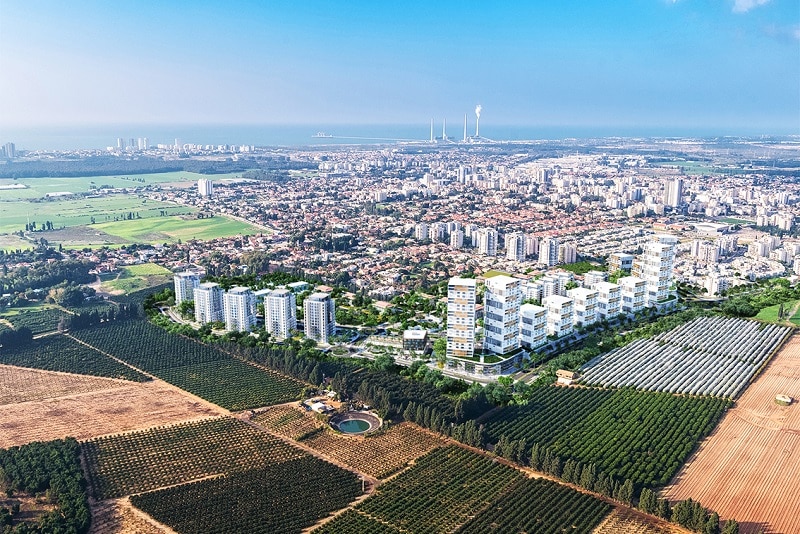 הדמיית מתחם 17 חדרה // ערן מבל ארכיטקטורה ובינוי ערים