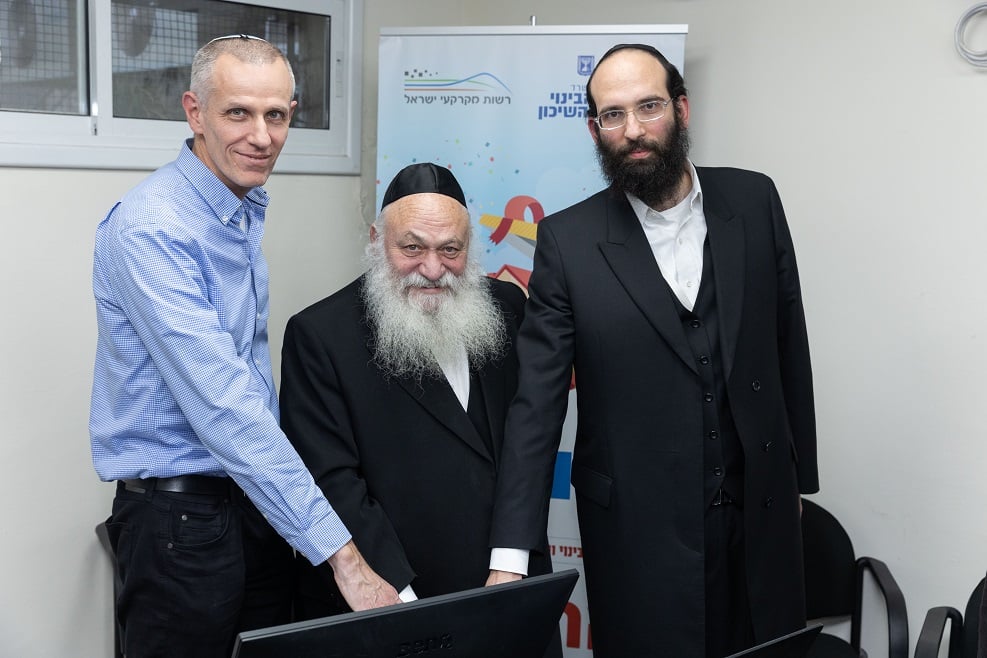 מימין: יהודה מורגנשטיין, הרב יצחק גולדקנופף ויעקב קוינט // צילום: אלעד זגמן, ענבה, לע"מ