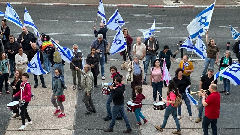 הפגנת תמיכת התושבים במאבק הרשויות, חיפה // צילום: ראובן כהן, דוברות עיריית חיפה