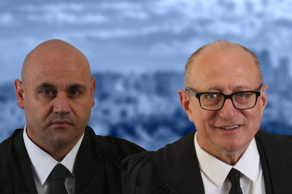השופט גד גדעון והשופט אלכס שטיין // דוברות הרשות השופטת | Depositphotos