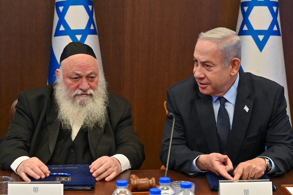 ראש הממשלה בנימין נתניהו ושר השיכון והבינוי הרב יצחק גולדקנופף // צילום: קובי גדעון /לע"מ
