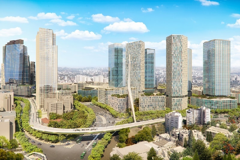 רובע הכניסה לעיר ירושלים // הדמיה: עדן – החברה לפיתוח כלכלי בירושלים, טוטם