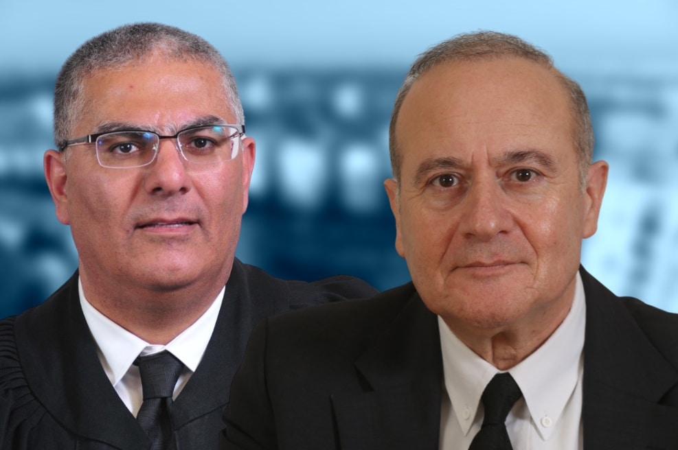 מימין: השופט יוסף אלרון והשופט ערפאת טאהא | צילום: דוברות הרשות השופטת | Depositphotos