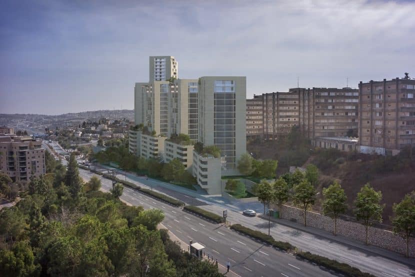 פינוי בינוי של חברת אזורים בשכונת היובל בירושלים // הדמיה: קולקר קולקר אפשטיין אדריכלים