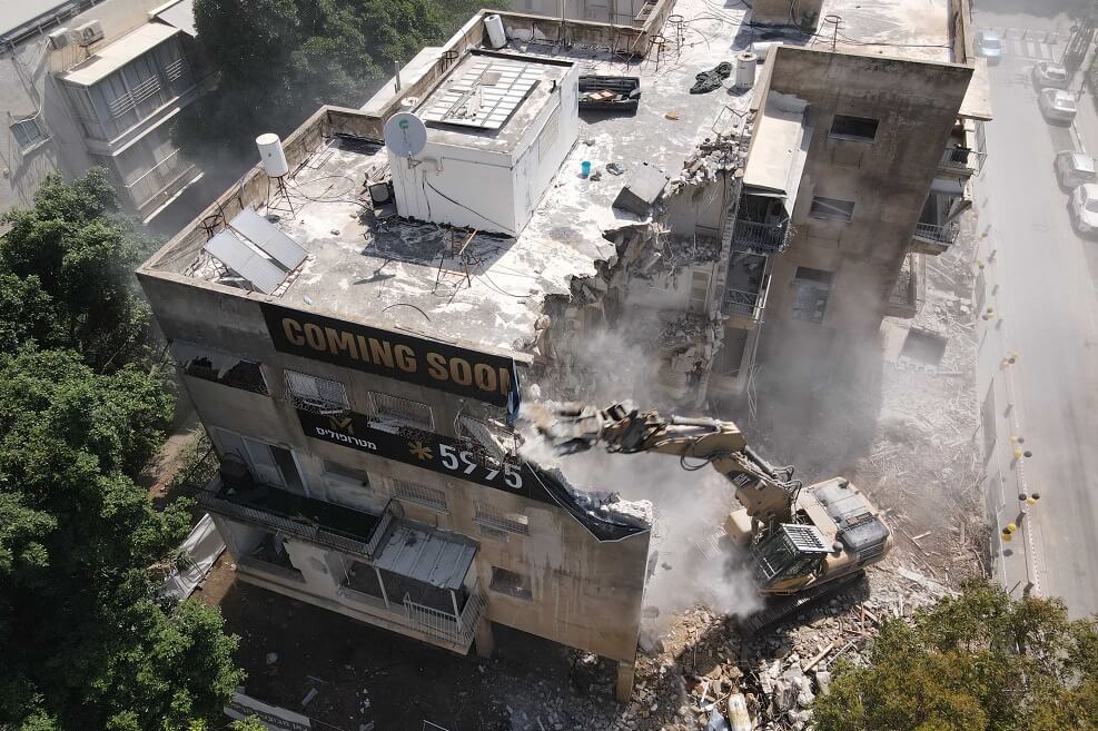 הריסה של פרויקט לואי מרשל 41 של חברת מטרופוליס // צילום: ינאי אלפסי