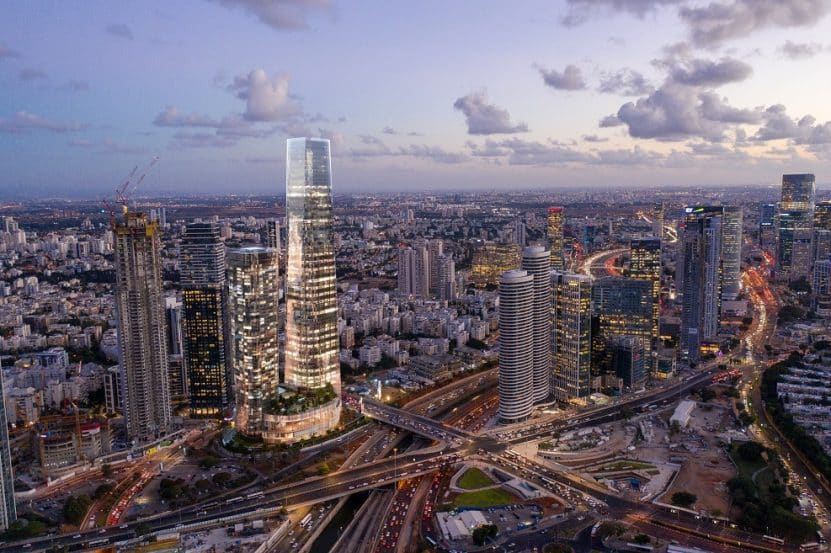 תוכנית מגדל להשכרה גבעתיים סיטי // הדמיה: ברעלי לויצקי כסיף
