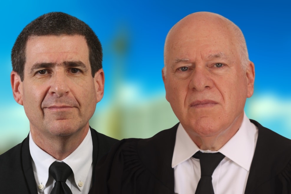 מימין: השופט פוגלמן והשופט קירש // דוברות הרשות השופטת | Depositphotos