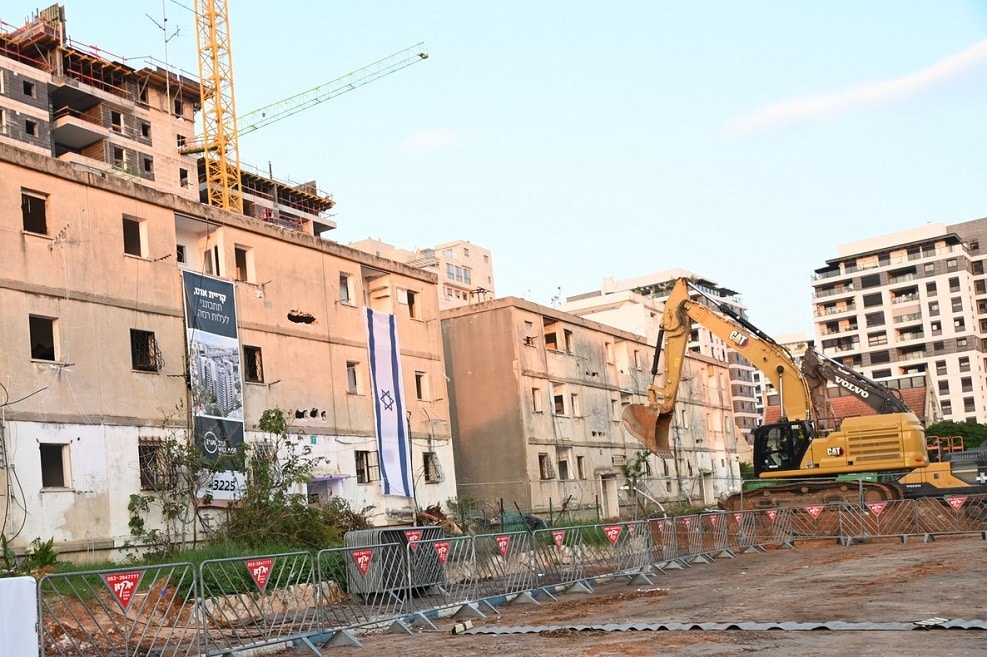 מתחם פינוי בינוי ברחוב התאנה בקריית אונו // צילום: ליאת מנדל