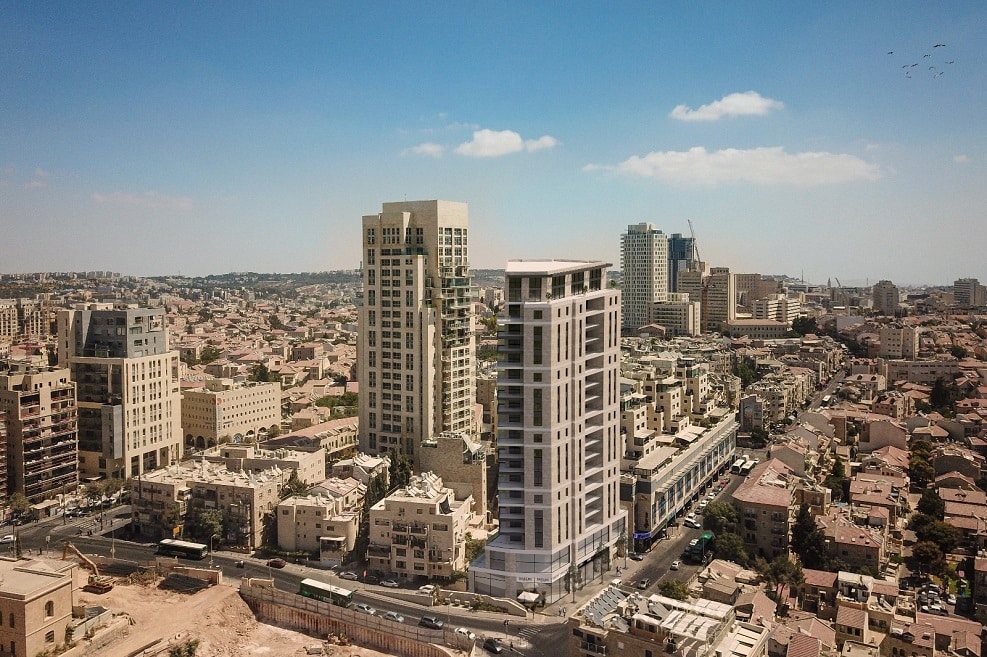 פינוי בינוי ברחוב אגריפס בירושלים של חברת טרא נדל"ן // הדמיה: ביטמן - בן צור אדריכלים