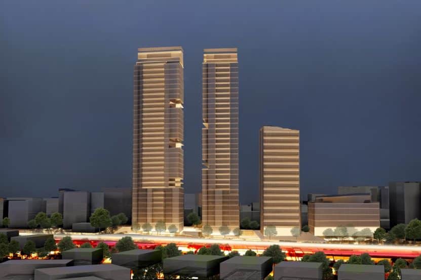 מתחם הבילויים רמת גן // הדמיה: BLK Architects