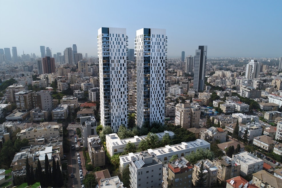 מתחם הלביא בגבעתיים קרסו נדלן // הדמייה: אלכס לובימוב