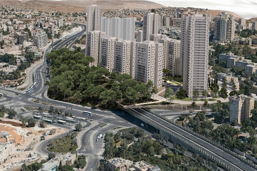 הפרויקט בגבעה הצרפתית בירושלים // הדמיה: טוטם הדמיה ואנימציה