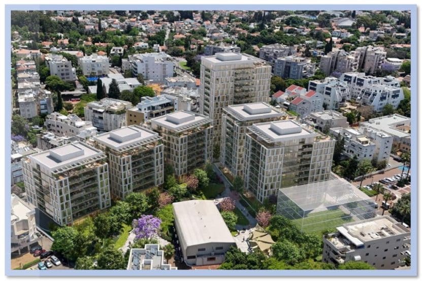 פרויקט מתחם העצמאות מוהליבר הרצליה // הדמיה: בוני התיכון