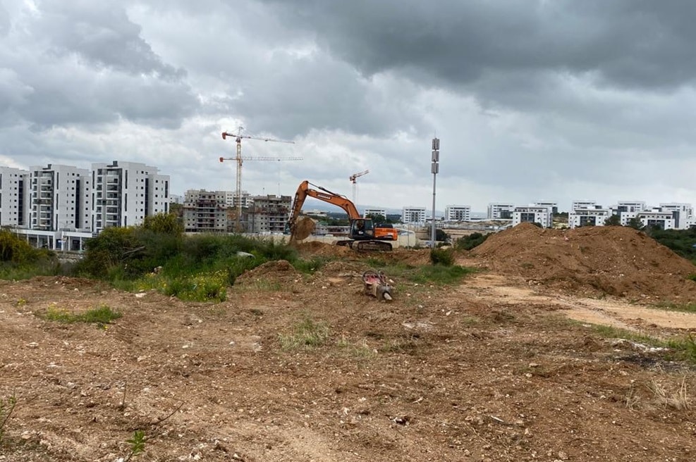 עבודות להקמת שכונת הטרפז בצפון חריש // צילום: באדיבות דוברות העירייה