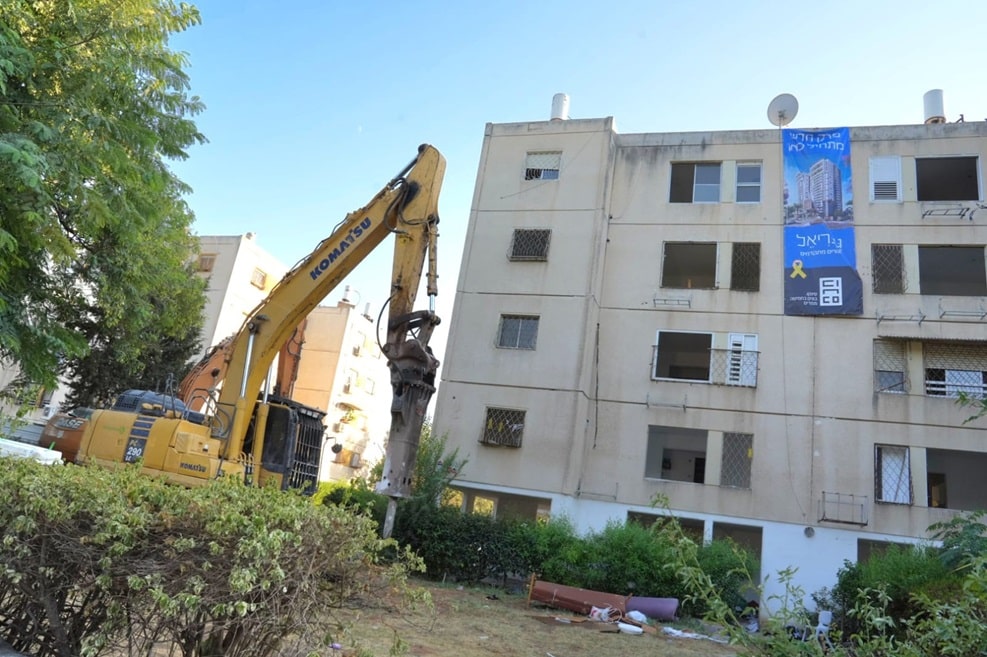 אירוע הריסה קריית משה רחובות // צילום: באדיבות דוברות עיריית רחובות