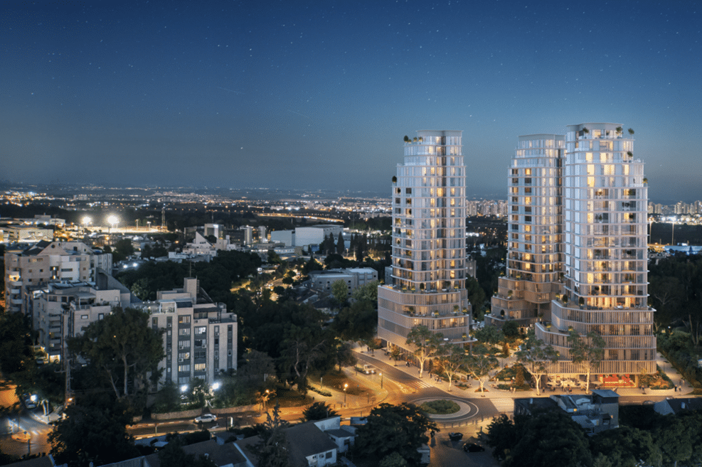 פרויקט מתחם הנביאים של חברת צמח המרמן ברמת השרון // הדמייה: 3dvision
