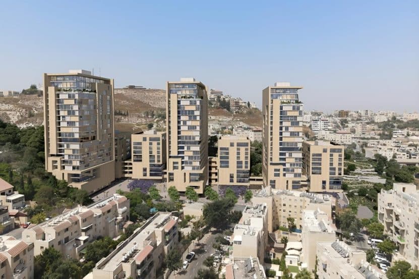 מתחם רחוב דוד ניב, שכונת פסגת זאב // הדמיה: קולקר קולקר אפשטיין אדריכלים