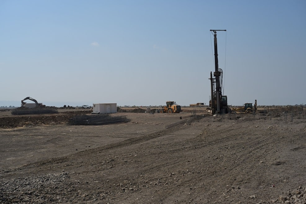 עבודות הקמה של רובע 12 קצרין // צילום: יעקב אוחיון